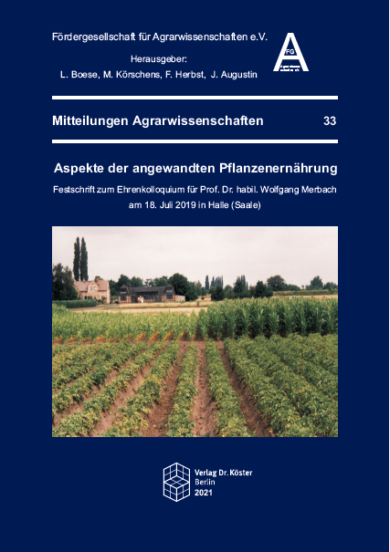 Cover - Boese, Körschens, Herbst, Augustin - Aspekte der angewandten Pflanzenernährung - ISBN 978-3-96831-009-1